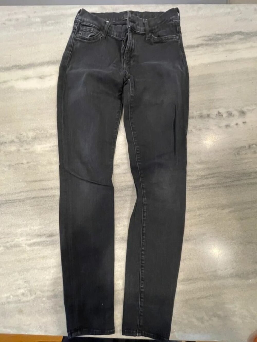 7 For All Mankind Women’s Black Skinny Jeans 26